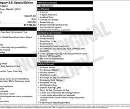 SUBARU LEGACY USED 2009 SUBARU LEGACY BASE