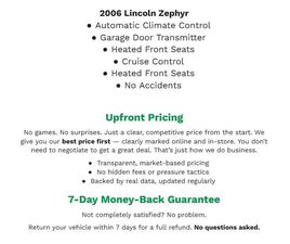 USED 2006 LINCOLN ZEPHYR 4DR SDN
