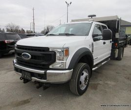 USED 2020 FORD F-550 WORK READY XL-MODEL 6 PASSENGER 6.7L - POWER STROKE DIESEL.. 4X4.. CREW-CAB.. VOTH-HYDRAULIC-DUMP-BOX.. TRAILER BRAKE.. KEYLESS ENTRY..