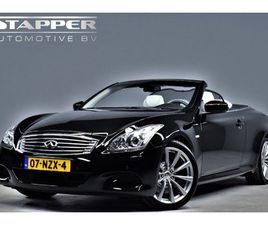 INFINITI G CABRIOLET G37 INFINITI G CABRIO - G37 GT 320PK V6 AUTOMAAT PREMIUM ORG.NL XENON/NAVI/LED/LEER/BOSE/KEYLESS/CAMERA/STOELVERW.