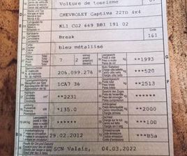 CHEVROLET CAPTIVA 22 TD 4 X 4, 2012, 133'000 KM - ANNONCE 6875231