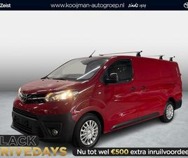TOYOTA PROACE TOYOTA PROACE WORKER LONG 2.0 D-4D PROFESSIONAL LONG TREKHAAK | DAKDRAGERS | 3-ZITS | ZIJ SCHUIFDEUREN L&R | STOELVERWARMING | HUD | HALF LEDER BEKLEDING | AIRC