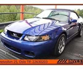 FORD MUSTANG CABRIOLET COBRA SVT COBRA 4,6I-V8 SUPERCHARGED CABRIO.396HK,SOM NY!SEKM