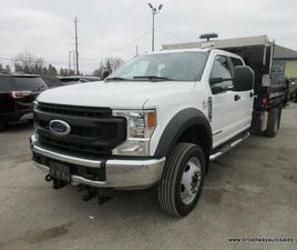 USED 2020 FORD F-550 WORK READY XL-MODEL 6 PASSENGER 6.7L - POWER STROKE DIESEL.. 4X4.. CREW-CAB.. VOTH-HYDRAULIC-DUMP-BOX.. TRAILER BRAKE.. KEYLESS ENTRY..