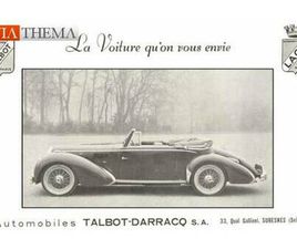 TALBOT T26 TALBOT LAGO T26 REKORD, 1949, 60'000 KM - ANNONCE 4328963