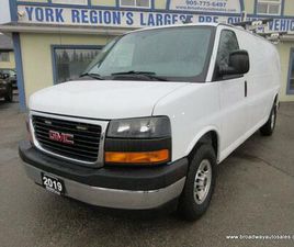 USED 2019 GMC SAVANA 1-TON CARGO-MOVING 2 PASSENGER 6.0L - V8.. EXTENDED-CARGO.. BACK-UP CAMERA.. TOW SUPPORT.. ROOF-RACKS.. BARN-DOOR-ENTRANCES..