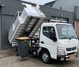 MITSUBISHI CANTER 3S13 3.0 AUTOMAAT VEEGVUILKIPPER ZIJLADER VOOR CONTAINERS AIRCO WERKVERLICHTING KIPPER OPEN LAADBAK PICK-UP P-UP VUILNISWAGEN VUILNISAUTO ZIJB