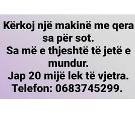 AIXAM CROSSLINE KËRKOJ NJË MAKINË ME QERA, SA PËR SOT. JAP 20 MIJ LEK.