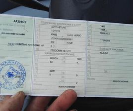 SHITET TOYOTA YARIS VERSO