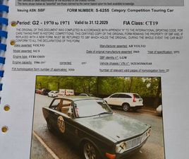 VOLVO 142 HISTORISK RACEBIL FIA HANDLINGAR