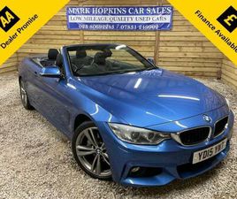 BMW SERIE 4 CABRIOLET 435 2015 BMW 4 SERIES 3.0 435I M SPORT CONVERTIBLE 2DR PETROL AUTO EURO 6 (START/STOP) (306 PS) CONVERTIBLE ...