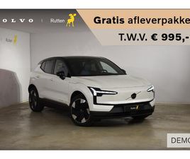 VOLVO EX30 SINGLE VOLVO EX30 272PK SINGLE MOTOR EXTENDED RANGE PLUS 69 KWH / EXTRA GETINT GLAS / CRYSTAL WHITE / 19 INCH VELGEN