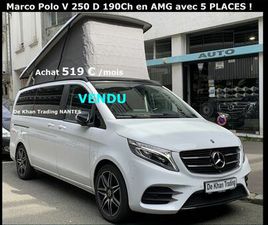 MERCEDES MARCO POLO V 250 D 5 PLACES AMG 190 CH CAMÉRA 360° ILS À LED CHAUFFAGE NUIT « WEBASTO » 2 X CLIMS ATTELAGE VAN WESTFALIA DISPONIBLE À NANTES !