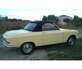 PEUGEOT 204 CABRIOLET 1968 PEUGEOT 204 CONVERTIBLE JAUNE MANUEL, 3 VITESSES CON...