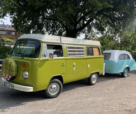 E - BUZZ VW T2 BULLI WESTFALIA WOHNMOBIL ELEKTRO OLDTIMER GESPANN