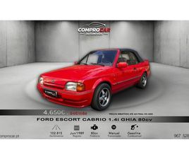 FORD ESCORT CABRIOLET FORD ESCORT CABRIO 1.4I GHIA 80CV - 102.815KMS JUNHO/89