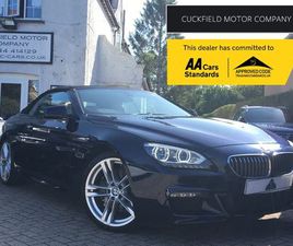 BMW SERIE 6 CABRIOLET 640 2013 BMW 6 SERIES 3.0TD 640D M SPORT (313BHP) (START/STOP) CONVERTIBLE 2D