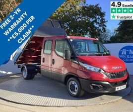 2020 IVECO DAILY D HPI 14V 35C 3450 LWB C/C EURO 6 9FT 2 X 6FT 6 TIPPER DIESEL AUTOMATIC