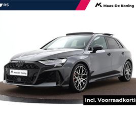 AUDI RS3 SPORTBACK 2.5 TFSI 400 PK · RS-SPORTUITLAATSYSTEEM · GLAZEN PANORAMADAK · SONOS PREMIUM 3D · TOPSNELHEID 280 KM/H · ADAPTIEF ONDERSTEL, AUDI DRIVE SELE