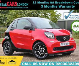 2016 SMART FORTWO 1.0 PRIME (70BHP) (START/STOP) CABRIOLET TWINAMIC