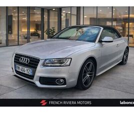 AUDI A5 CABRIO AUDI A5 CABRIOLET 2.0 TFSI 211CH S LINE – BVM 6 – 99 500 KM – GPS 16/9 – SIÈGES ÉLECTRIQUES & CHAUFFANTS – RADAR – XÉNON – JANTES ALU – HISTORIQUE COMPLET – GAR
