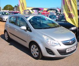 VAUXHALL CORSA 2012 (62) - 1.2 EXCLUSIVE AC 5-DOOR