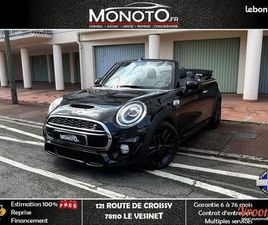 MINI MINI COOPER S JCW CABRIOLET 2.0 I 192CH BOÎTE AUTO JANTES JCW CAMERA CARPLAY ENTRETIEN MINI