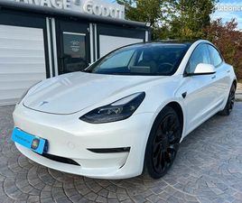 TESLA MODEL 3 DUAL MOTOR AWD PACK PERFORMANCE - 513CV 28.500 KM - PACK CLIMAT GLACIAL - 1ÈRE MAIN 08/2023