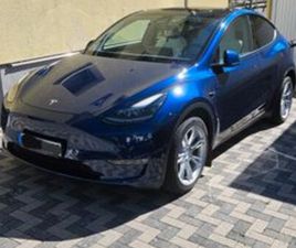 TESLA MODEL Y LONG RANGE DUAL MOTOR AWD AHK BLAU/WEIß