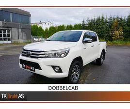 TOYOTA HILUX DOUBLE CABINE 2,4 150HK AUTOMAT 4X4 KROK RYGGEKAMERA NY EU/SERVICE