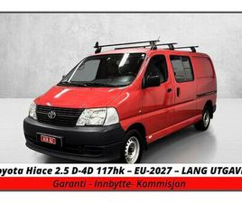 TOYOTA HIACE TOYOTA HIACE 2.5 D-4D 117HK - EU-2027 - LANG UTGAVE