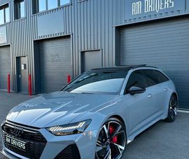 AUDI RS6 C8 4.0 V8 TFSI QUATTRO 600CV IMMAT FR PANO/DESIGN RS/B&O/CERAMIQUE/JA22/DYNAMIQUE RS