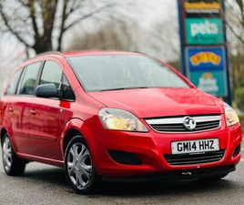 VAUXHALL ZAFIRA 2014 VAUXHALL ZAFIRA 1.8 EXCLUSIV (120PS)