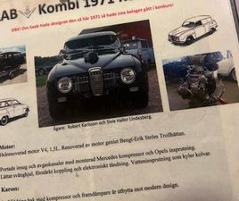 SAAB 95 SAAB 95 V4 KOMPRESSORMATAD CUSTOM EV BYTES