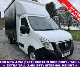 2021 NISSAN NV400 2.3 DCI 3.5T LWB CURTAINSIDE TAIL LIFT L3 EURO 6, LOW MILES, A/C, 150PS CURTAI...