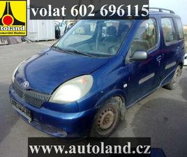 TOYOTA YARIS VERSO 2001, 1364 CCM, 55 KW, NAFTA KOMBI - KOMBI NAFTA