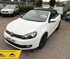 2012 VOLKSWAGEN GOLF 2.0TD GT BLUEMOTION TECH CABRIOLET 2D