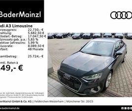 AUDI A3 BERLINA 30 TFSI AUDI A3 LIMOUSINE 30 TFSI NAVI SHZ VIRTUAL PDC AAC