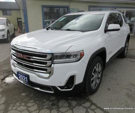 GMC ACADIA USED 2021 GMC ACADIA ALL-WHEEL DRIVE SLT-1-MODEL 6 PASSENGER 3.6L - V6.. CAPTAINS.. 3RD ROW.. NAVIGATION.. DUAL SUNROOF.. LEATHER.. HEATED/AC SEATS.. BACK-UP CA