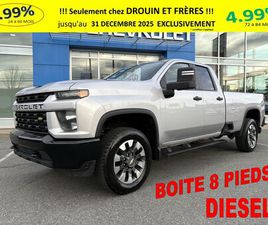 CHEVROLET SILVERADO 2500HD DIESEL / BOITE 8 PIEDS / CUSTOM / 3.99% D'INT