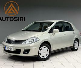 NISSAN TIIDA 1,6 VISIA 5MT 4-OV ** SEURAAVA KATSASTUS 11/2026 - VETOKOUKKU - ILMASTOINTI - ISOFIX **