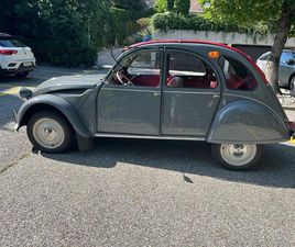 CITROEN 2CV VOITURE 2CV GRISE, INTÉRIEUR ROUGE! RARE ET SOIGNÉE