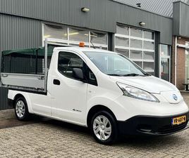 NISSAN E-NV200 NISSAN E-NV200 24KWH 100% ELECTRISCHE PICK-UP OPENLAADBAK AIRCO CRUISE CONTROLE TELEFOONVERBINDING 2-PERSOONS PICK-UP P-UP EX GEMEENTE IDEAAL VOOR CAMPING GROEN