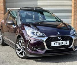CITROEN DS3 CABRIO 2016 DS AUTOMOBILES DS 3 CABRIO 1.6 THP PRESTIGE CABRIOLET 2DR PETROL MANUAL EURO 6 (START/STOP) (165 BH...
