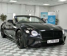 BENTLEY CONTINENTAL GTC 2020 BENTLEY CONTINENTAL 6.0 W12 2DR AUTO CONVERTIBLE PETROL AUTOMATIC