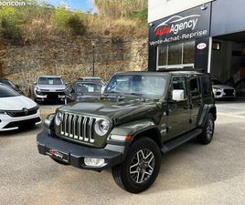 JEEP WRANGLER UNLIMITED 2.0 T 380 CV 4XE OVERLAND COMMAND-TRAC GREEN MILITARY 2022 PREMIERE MAIN / TOIT OUVRANT SUNRIDER / COCKPIT / NAVIGATION / CARPLAY / RADA