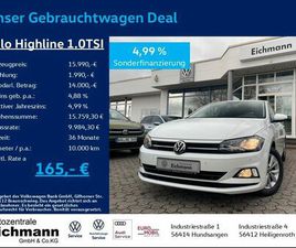 VOLKSWAGEN POLO HIGHLINE 1.0 TSI+NAVI+KLIMA+SHZ+PDC+BLUETOO
