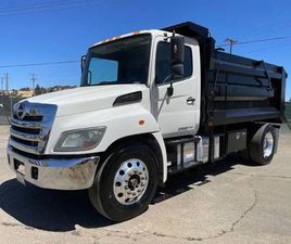 HINO MOTORS 338 2015 HINO 338 12FT 14 YARD DUMP TRUCK WITH TARP **FULL DPF EMISSIONS W