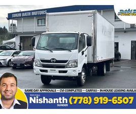 2019 HINO 195 20' DRY BOX + POWER TUCKAWAY TAILGATE