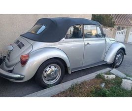 1975 VOLKSWAGEN COCCINELLE CABRIOLET GRIS MANUEL, 4 VITES...
